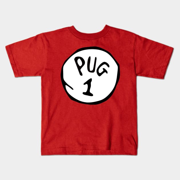 Pug 1 Kids T-Shirt by AnarchyAckbar